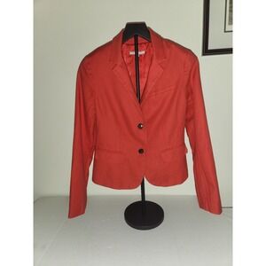 The GAP Women's Red Vermillion ‎ Academy Blazer Button Closure Lined Short  Sz 4